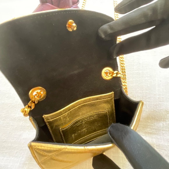 Marc Jacobs Party Bow Mini Trouble Metallic Leather Bag - Picture 7 of 16